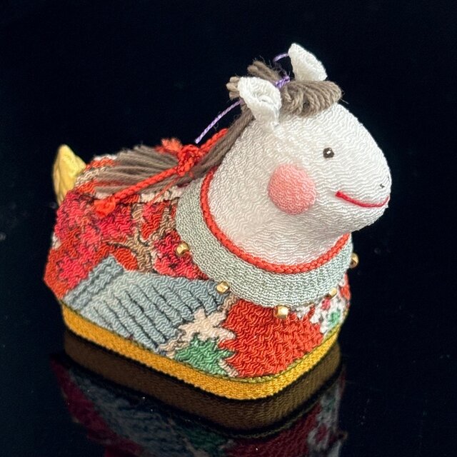 正絹縮緬人形 干支の置物 干支飾り【ベビちゃんシリーズ ベビポニ 1頭