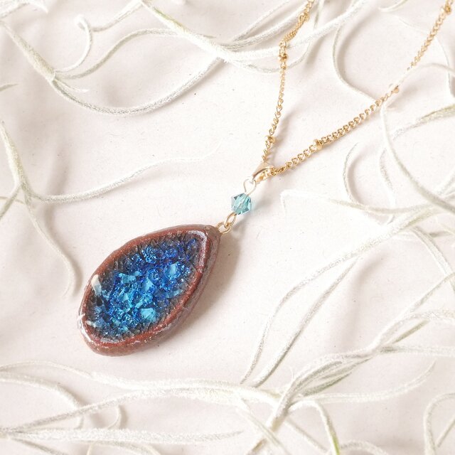 陶器ネックレス  みずたまり no.9  しずく