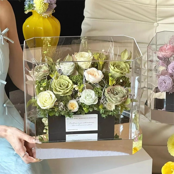 プリザーブドフラワー アレンジメント 王宮 ドライフラワー 薔薇 ローズ 花 結婚祝い 記念日 誕生日 玄関に飾るのコピー