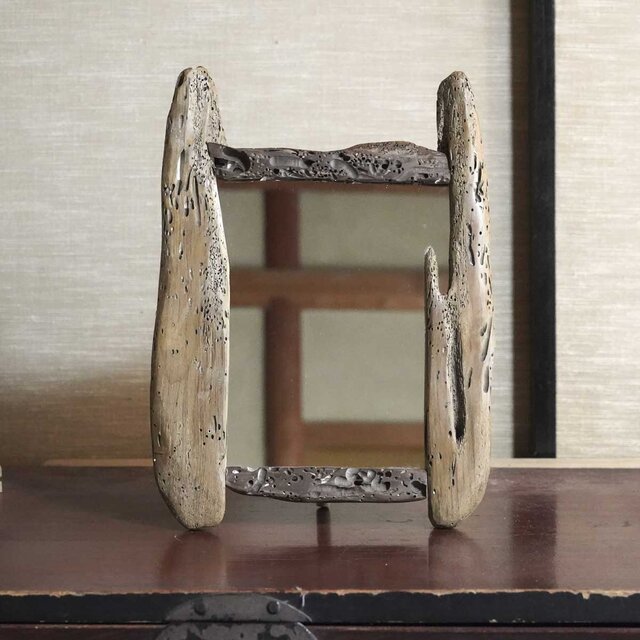 お部屋のポイントに 流木鏡 流木のミラー 卓上ミラー 壁掛けミラー