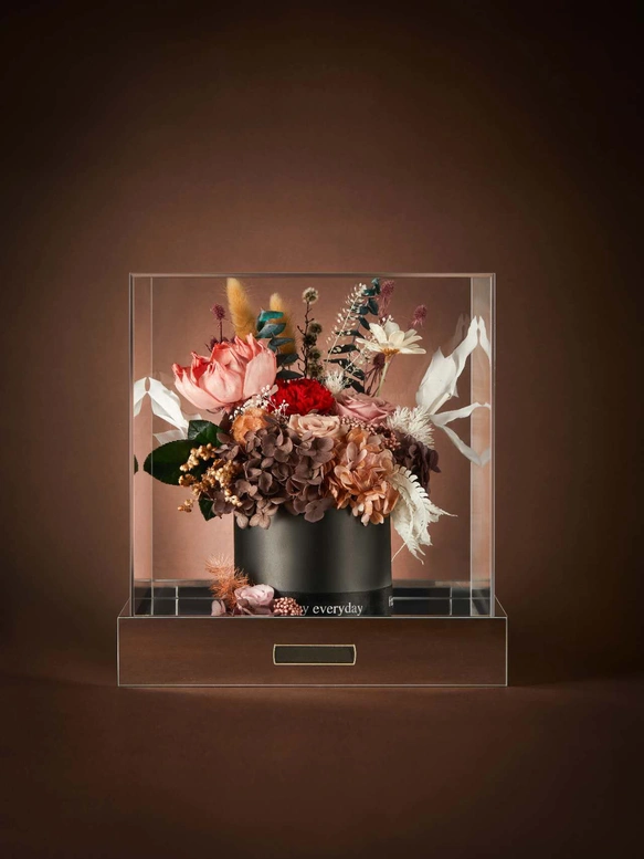 プリザーブド、フラワー、アレンジメント、中心、ドライフラワー、薔薇 ローズ、結婚祝い 記念日、誕生日