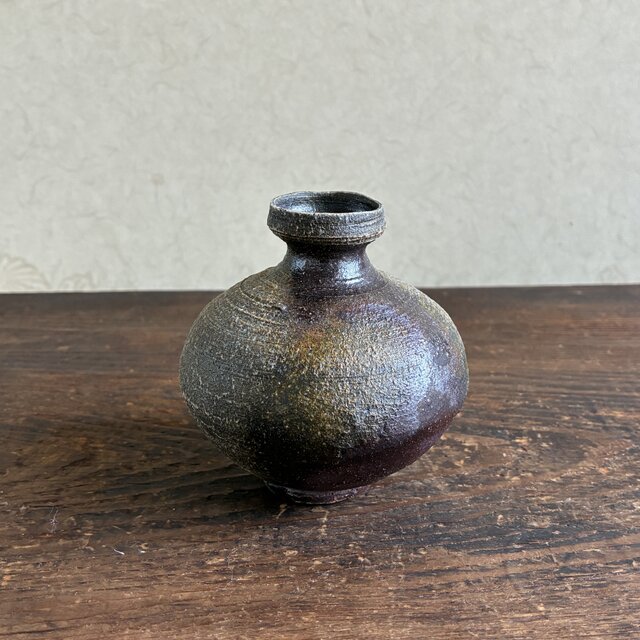 一輪挿し ミニ花入 ミニミニ花瓶 ミニミニ花入 花入れ 小壺 赤土丸徳利