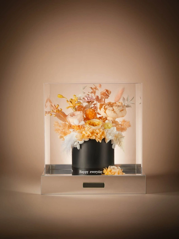 プリザーブド、フラワー、アレンジメント、中心、ドライフラワー、薔薇 ローズ、結婚祝い 記念日、誕生日のコピー