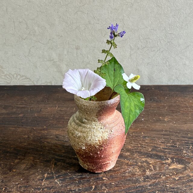 一輪挿し ミニ花入 ミニミニ花瓶 ミニミニ花入 花入れ 小壺 高筒首灰