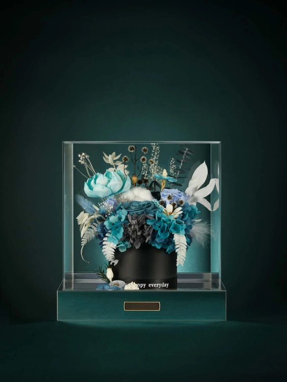 プリザーブド、フラワー、アレンジメント、中心、ドライフラワー、薔薇 ローズ、結婚祝い 記念日、 開店祝い