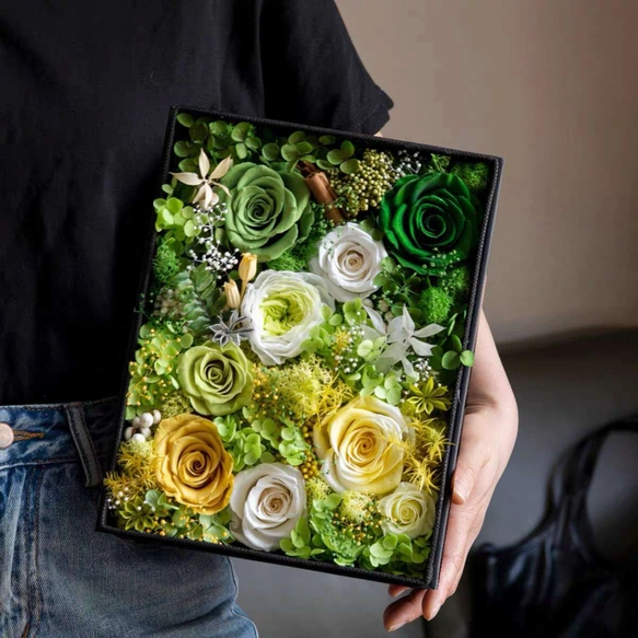 プリザーブド、フラワー、アレンジメント、咲く、ドライフラワー、薔薇 ローズ、結婚祝い 記念日、誕生日のコピーのコピー