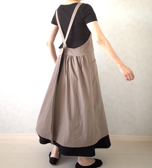 ふんわりエアリー ヴィンテージソフト加工 クロスエプロン | iichi