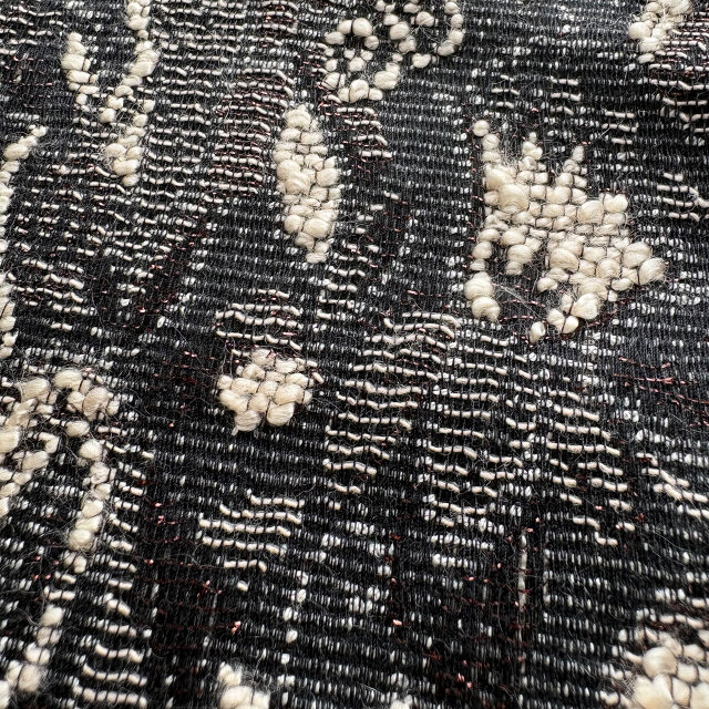 上品な花模様 織り》おしゃれな チャコールグレー ナチュラル