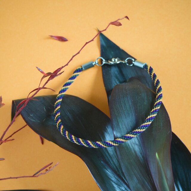 組紐「ねじねじハロウィン」ブレスレット（No.25AW-1019）