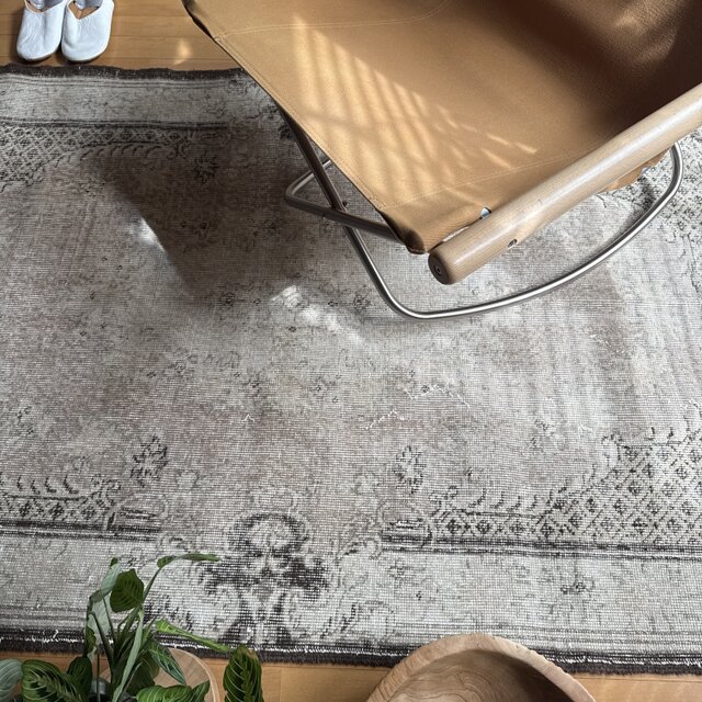 117×207グレージュ×ブラウン クラシカルメダリオン トルコ