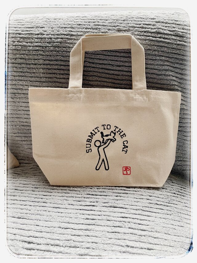 愛猫家のためのミニトートバッグ