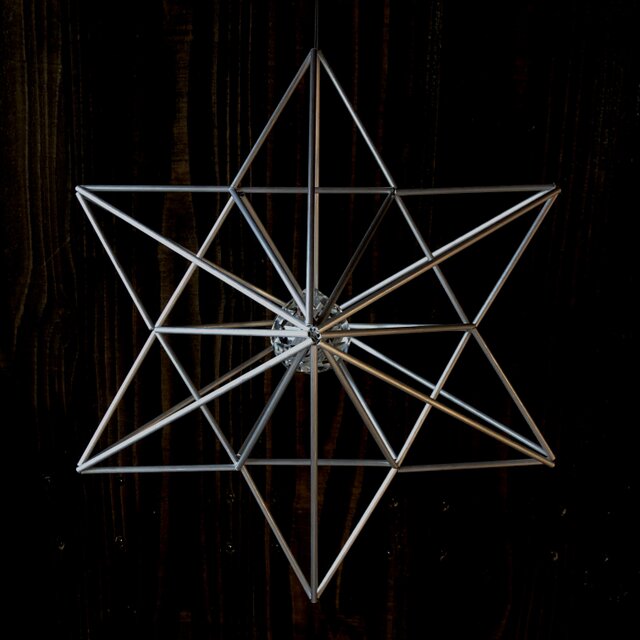 ヒンメリ「ヘキサグラム 六芒星」ミニサイズ星型 オプションでサン