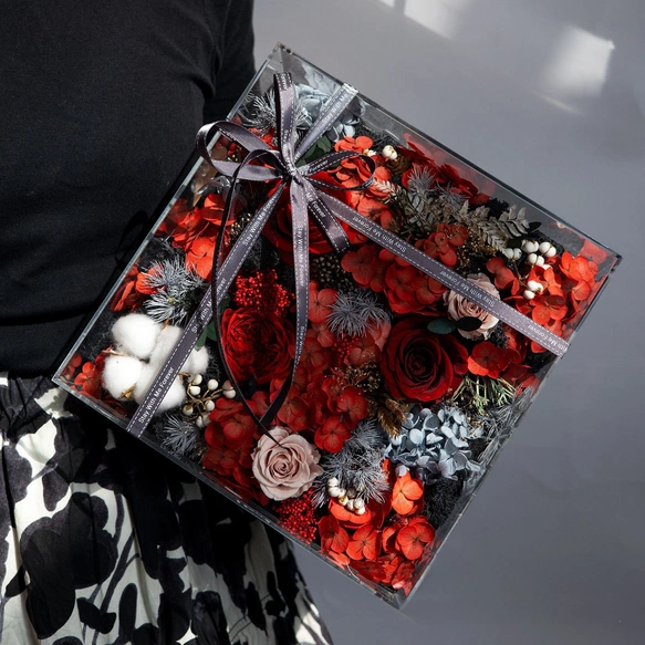 プリザーブド、フラワー、アレンジメント、美の形、ドライフラワー、薔薇 ローズ、結婚祝い 記念日、誕生日のコピーのコピーのコピー