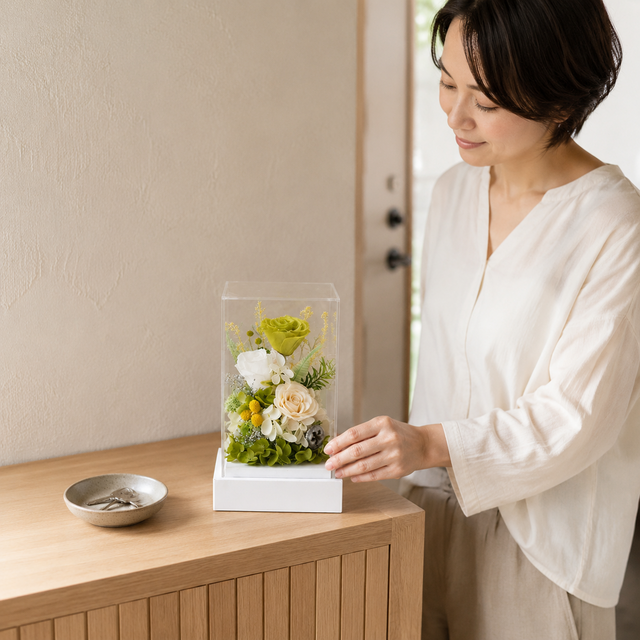 プリザーブドフラワー 誕生日 ローズアレンジ この瞬間 上品ギフト