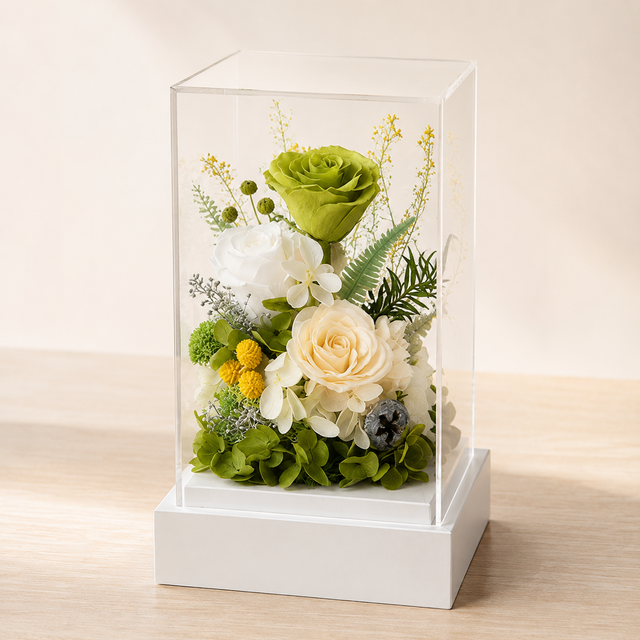 プリザーブドフラワー 誕生日 ローズアレンジ この瞬間 上品ギフト