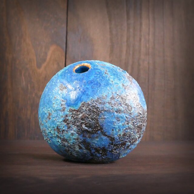 花入れ　ビンテージ 惑星の花入れ no.3 mixed blue | iichi 日々の暮らしを心地よくする