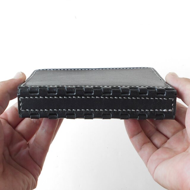 ミニ6穴 レザー蝶番のシステム手帳 Black | iichi 日々の暮らしを