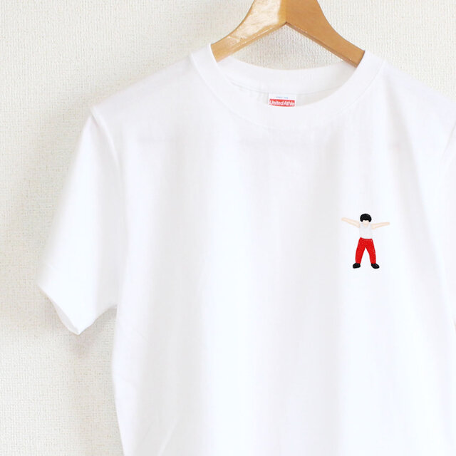 組体操　タワーの一番上の人　メンズタイプ 刺繡