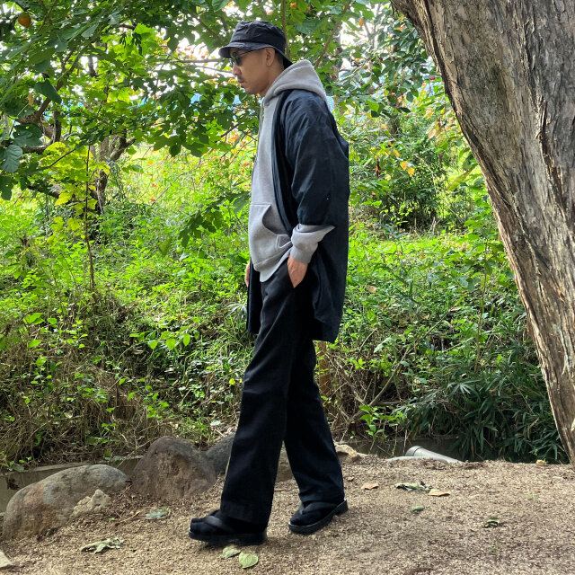 野良着 藍染縞模様 着物ジャケット｜藍無地裏地付き｜古布 ジャパン