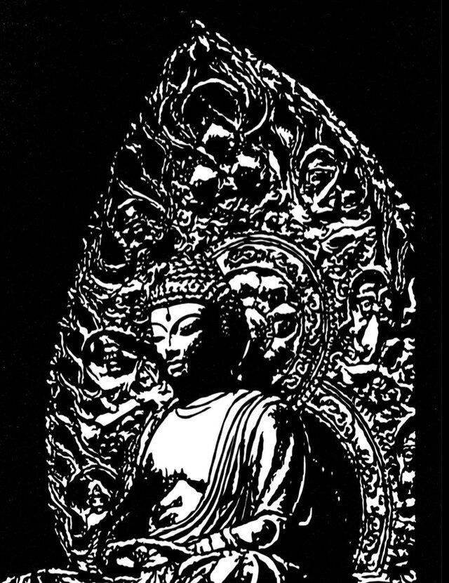 阿弥陀如来切り絵 A3サイズ | iichi 日々の暮らしを心地よくする