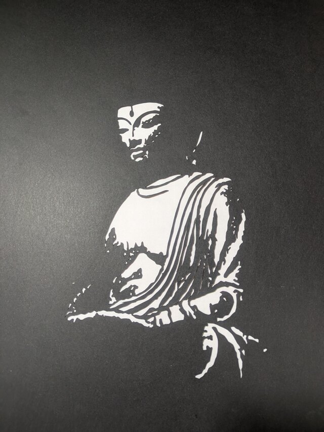 阿弥陀如来切り絵　A3サイズ 阿弥陀如来切り絵A3サイズ