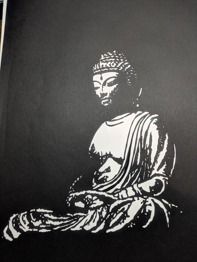 阿弥陀如来切り絵 A3サイズ | iichi 日々の暮らしを心地よくする