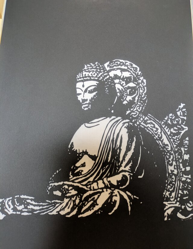 阿弥陀如来切り絵 A3サイズ | iichi 日々の暮らしを心地よくする