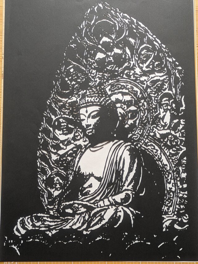 阿弥陀如来切り絵 A3サイズ | iichi 日々の暮らしを心地よくする