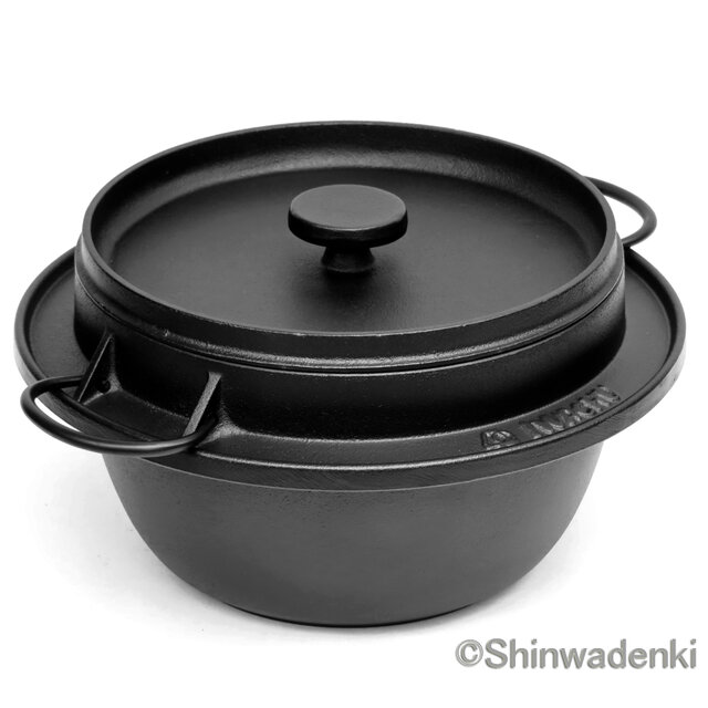お取り寄せ】南部鉄器 鉄鍋 ホーロー鍋 ごはん鍋5合炊 日本製 ガス・IH