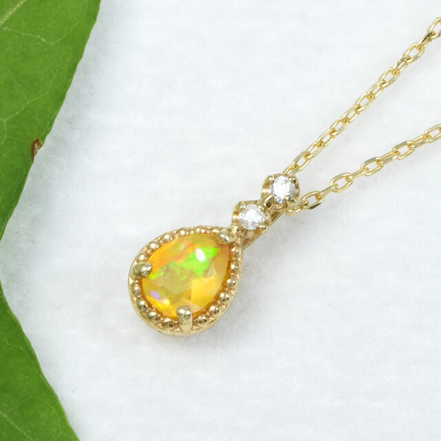 K10 オパール ダイヤ ペンダント ネックレス CL036CIBSN