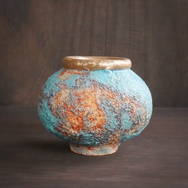 弥生小壺 no.17 wild turquoise | iichi 日々の暮らしを心地よくする