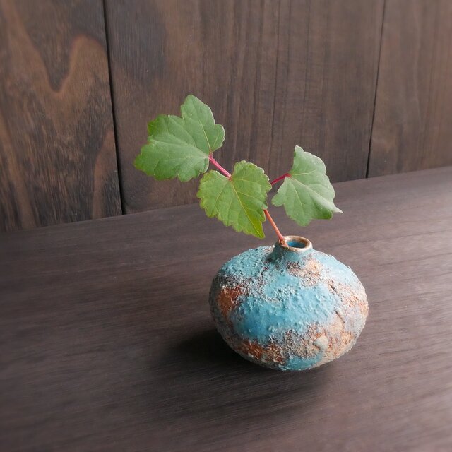 弥生小壺 no.21 wild turquoise