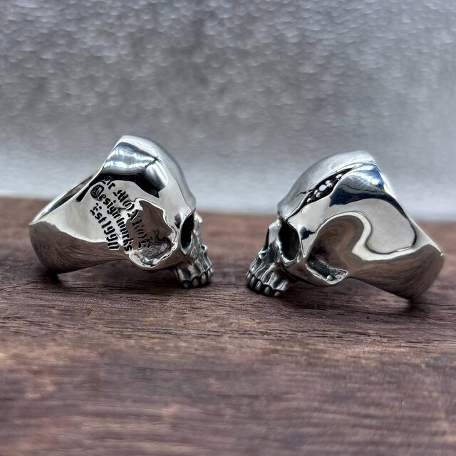 スカルリング/シルバー925 つけっぱなし/シルバーアクセサリー/30号