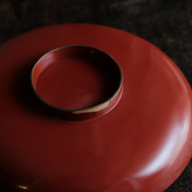 鶴と亀◇味のあるお品物。古輪島塗 漆芸蒔絵盃 中皿 漆器 骨董/antique