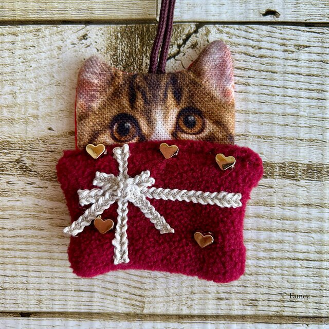 SALE！大人かわいい☆猫ちゃんとプレゼントのクリスマスオーナメント④
