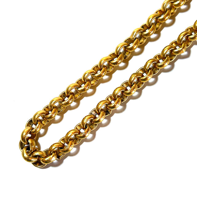 LOEWE」 Anagram Heart Charm Toggle Clasp Vintage Necklace