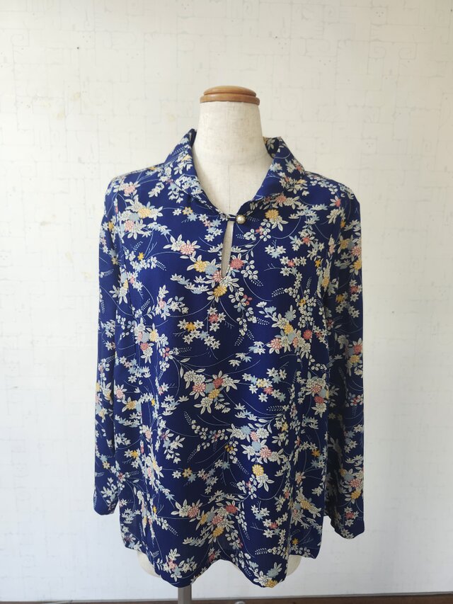 　着物リメイク　ヘチマカラーブラウス