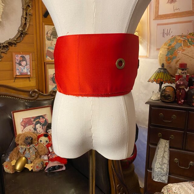 名古屋帯 リメイク サッシュベルト 飾り帯 和洋折衷 ハンドメイド