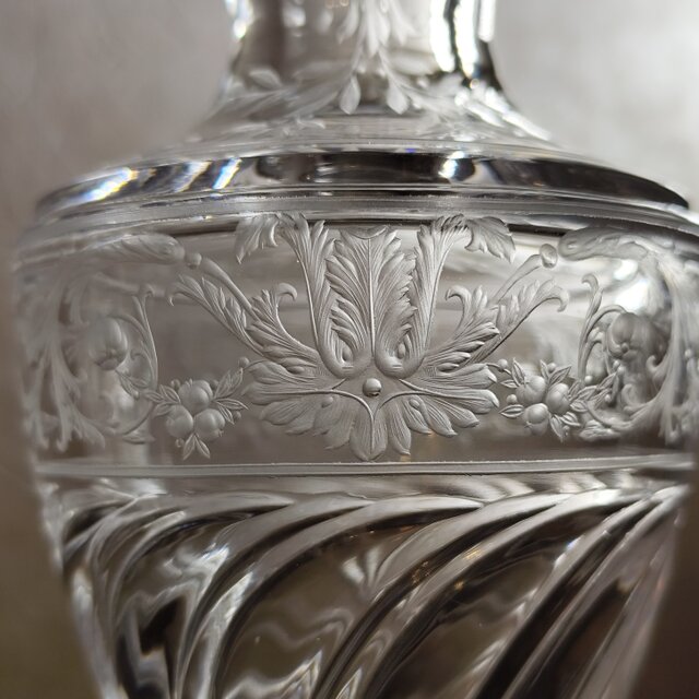 イギリスアンティーク 英国 フランス ガラス 花瓶 JAR barber 什器