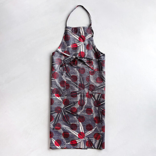 アフリカンワックスプリント エプロン Herb