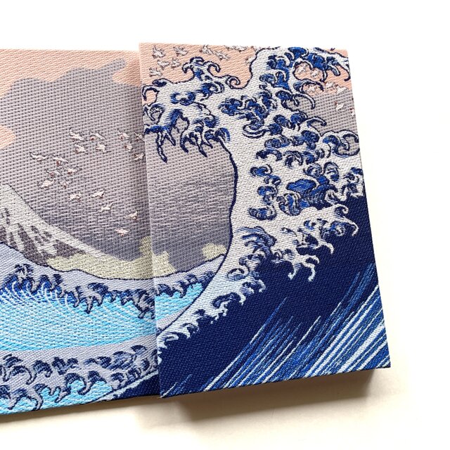 ②⑨絹本日本画掛軸　署名捺印有り　作者不明　海と日の出　お正月に最適 参考展示品】『海上の不二〜富嶽百景』 葛飾北斎御朱印帳 美術名画