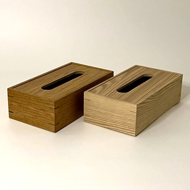 【受注生産】ティッシュケース｜北海道産くるみ材｜北海道産タモ材