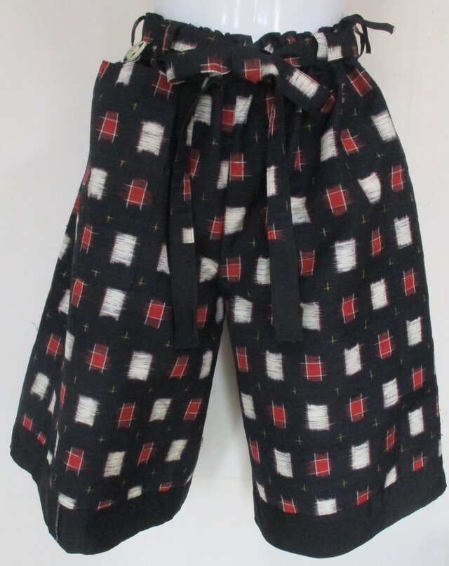 ８４８８　紬の着物で作ったキュロットスカート