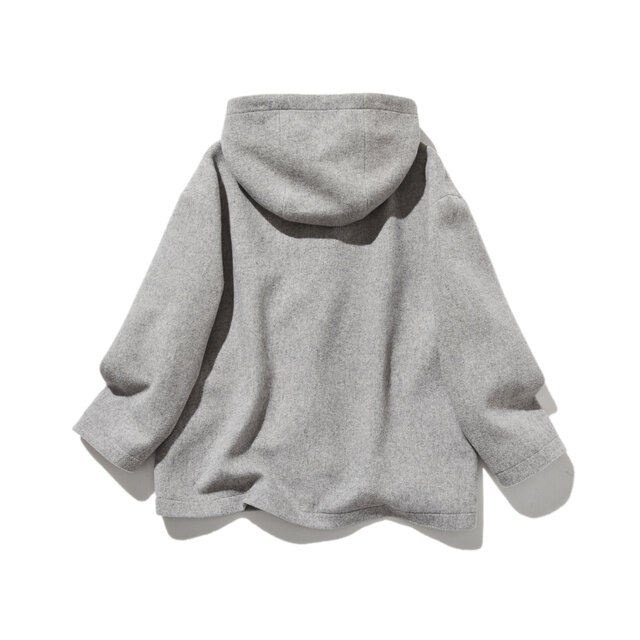 ウール混フード付きグレージャケット✨ 値下げ中 フォックス混ニットジャケット | LAUTREAMONT (Women)/ロート