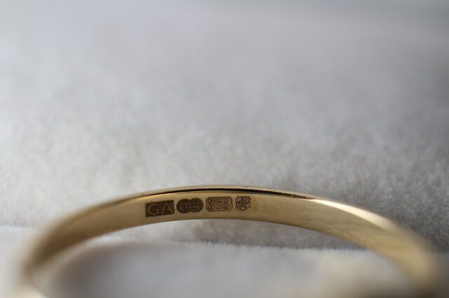 英国 イギリス シグネット ビンテージ ゴールド リング 指輪