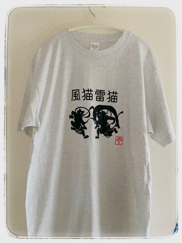 風猫雷猫 Tシャツ｜和猫アート×ユニセックスデザイン