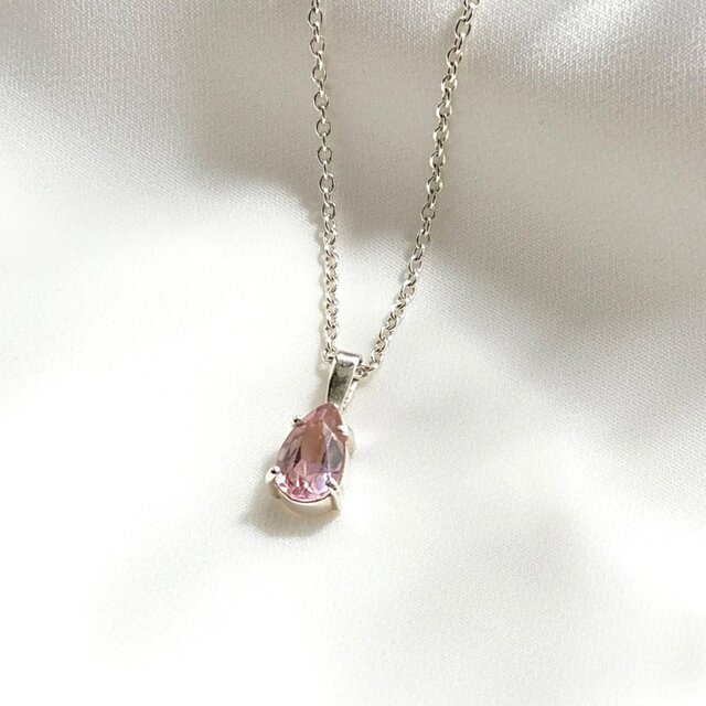 SILVER925 ピンクトルマリンのネックレス | iichi 日々の暮らしを