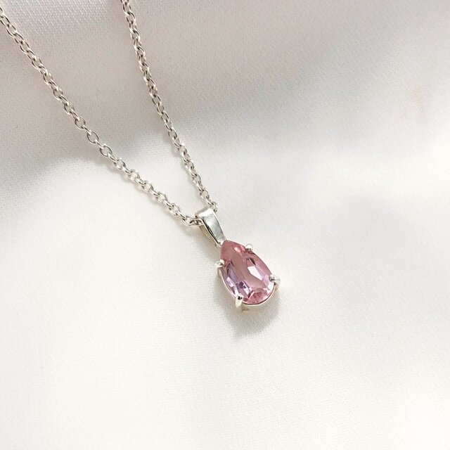SILVER925　ピンクトルマリンのネックレス