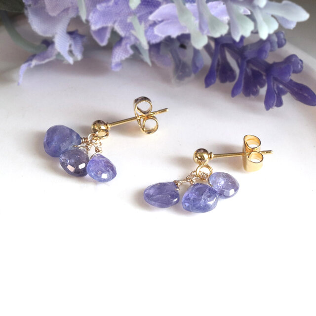 幻想の夜空＊タンザナイト ピアス/イヤリング サージカルステンレス 12