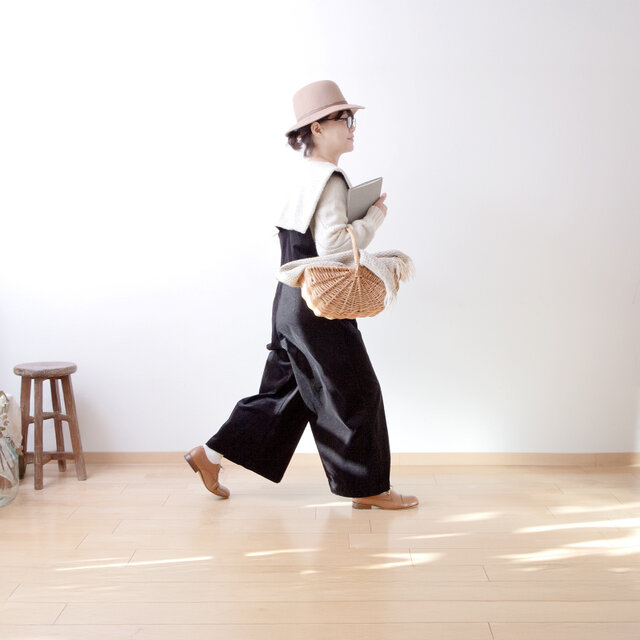 別珍カシュクールサロペットパンツ/ブラック | iichi 日々の暮らしを